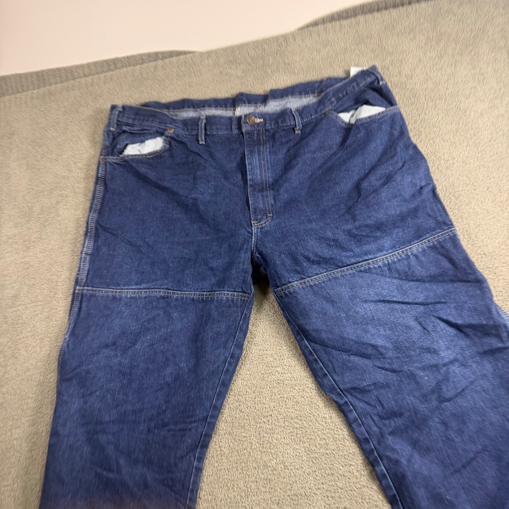 Dickies Mens Loose Fit Double Knee Carpenter Jeans Indigo Blue 46x32 Denim